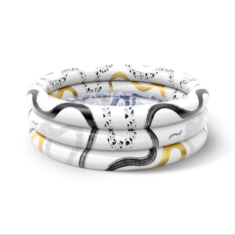 LA VACA NWT MINNIDIP gilded gold inflatable pool